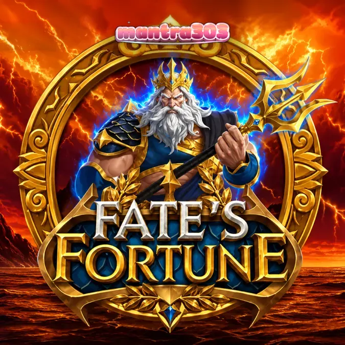 Tampilan visual slot Fate’s Fortune dengan simbol mitologi Yunani